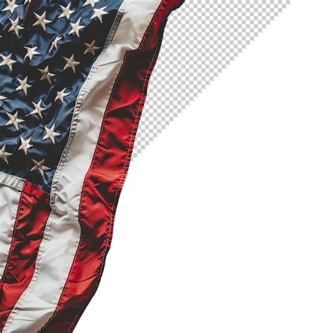 Premium PSD American Flag On Transparent Background