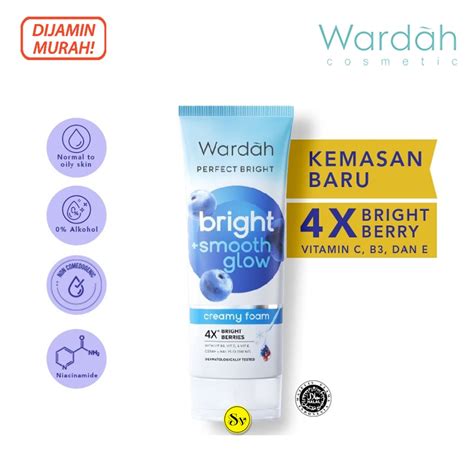 Jual Wardah Perfect Bright Creamy Foam Brightsmooth Glow Brightening