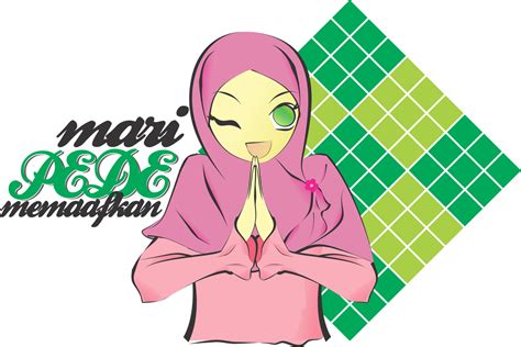 31 Gambar Kartun Muslimah Idul Fitri Gambar Kartun Mu