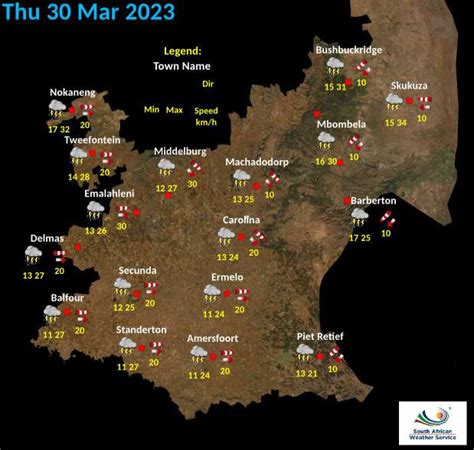 Mpumalanga Weather Rain And THUNDERSHOWERS Today