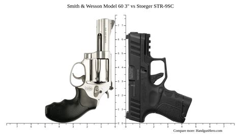 Smith & Wesson Model 60 3" vs Stoeger STR-9SC size comparison | Handgun Hero