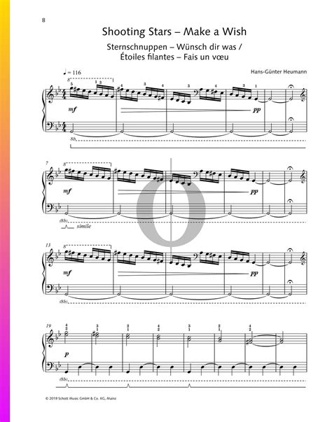 Shooting Stars Hans Günter Heumann Piano Sheet Music Oktav