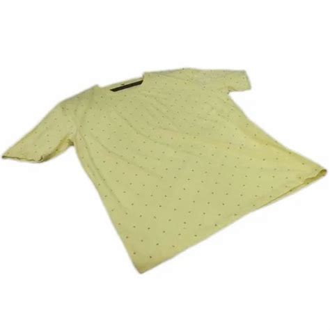 Printed Cotton Mens Round Neck Yellow T Shirt At Rs 170 In Ludhiana