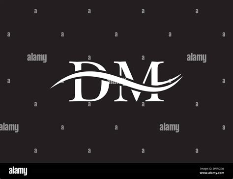 Initial Dm Letter Creative Modern Business Typography Vector Template