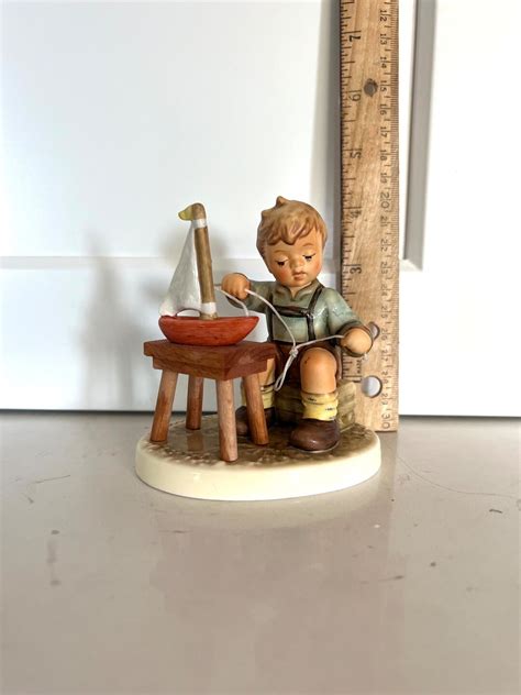 Little Skipper Hummel Goebel Rare Vintage German Figurine With Boat Etsy