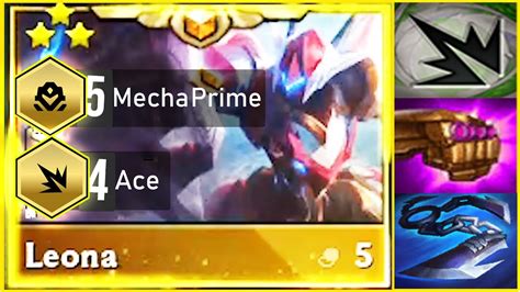 How Broken Leona 4 Ace 5 Mecha Prime Tft Set 8 Youtube