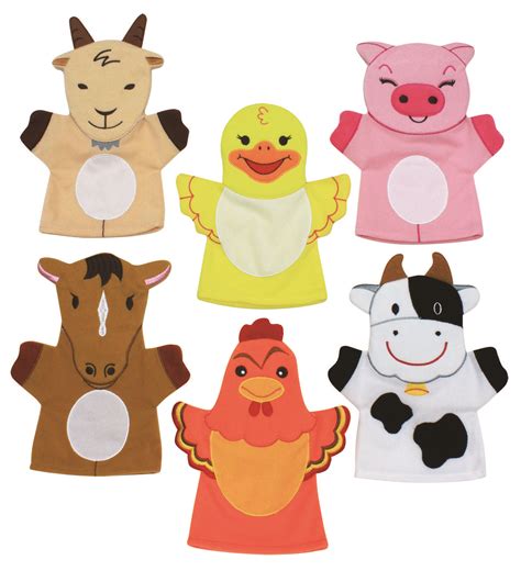 Farm Animal hand puppets | Hand puppets, Animal hand puppets, Felt puppets