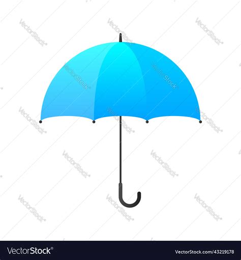 Colorful Umbrella Icon In Flat Design Royalty Free Vector