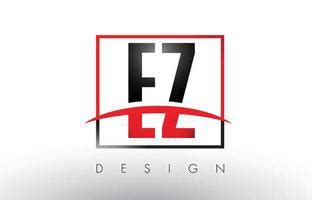 Ez E Z Letter Logo Design With Swoosh And Black Lines Vector