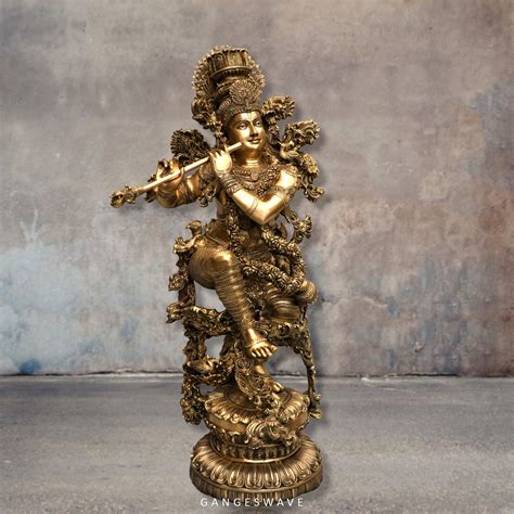 Big Lord Krishna Brass Statue 43 Buy Exclusive Brass Statues