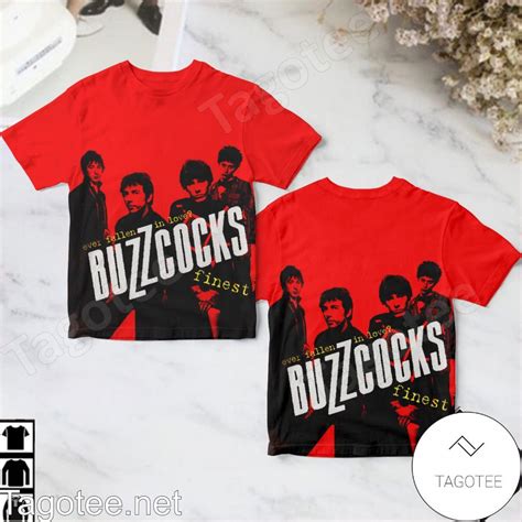 Buzzcocks Finest Ever Fallen In Love Album Cover Red Shirt Tagotee