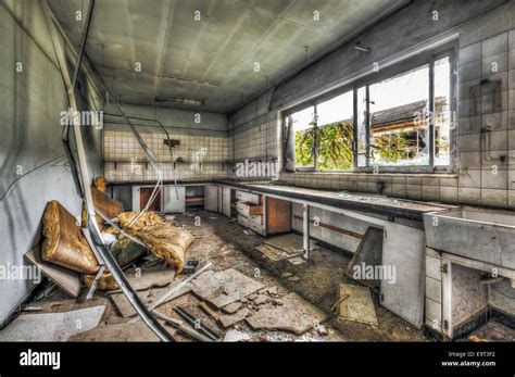 Abandoned laboratory in derelict factory hi-res stock photography and ...