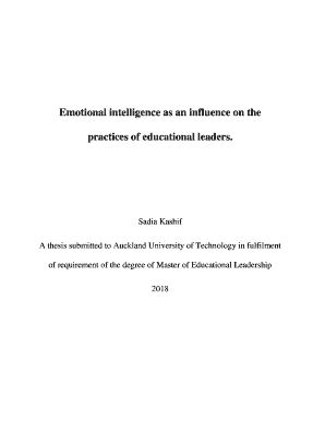 Fillable Online Emotional Intelligence As An Influence On The Fax Email