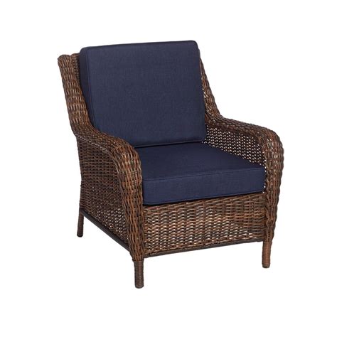 Hampton Bay Cambridge Brown Wicker Outdoor Patio Lounge Chair With