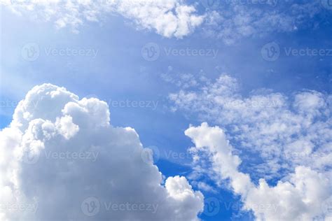 Blue Sky And White Clouds With Sunlight Blue Sky And Floating Clouds