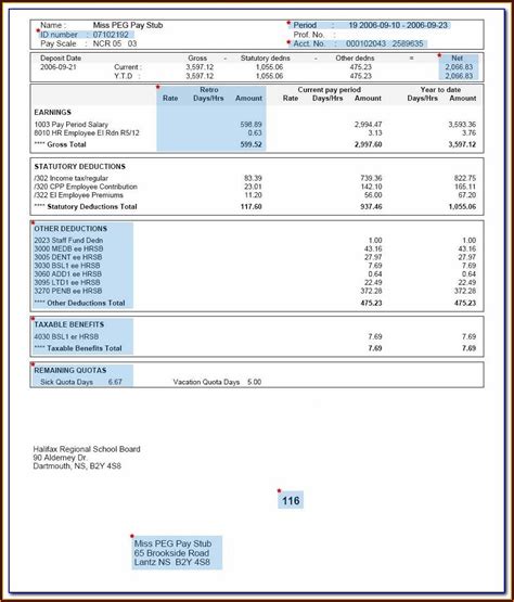 Pay Stub Template Word Canada - Template 1 : Resume Examples #jl10D7P712