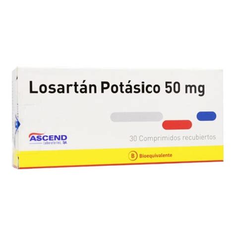 Losartan Potasico 50 Mg 30 Comp Asc B Farmacia Bosques