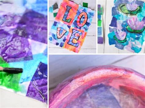 Creative Bleeding Tissue Paper Art Ideas Crafty Art Ideas