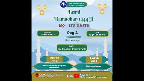 TASMI RAMADHAN 1444H HARI KE 4 28 MARET 2023 YouTube