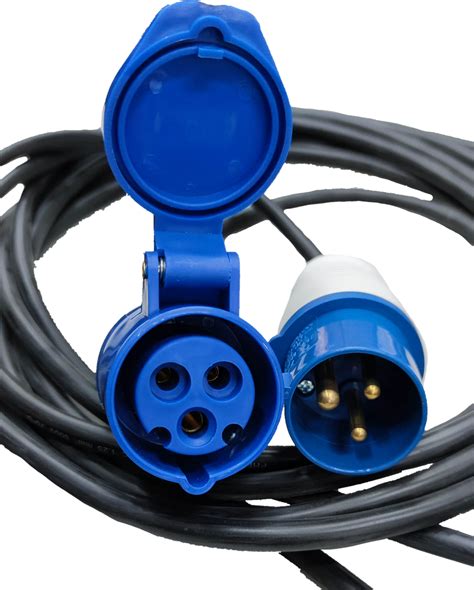 16A 2P E Industrial Plug And Outlet Connector Type With Royal Cord