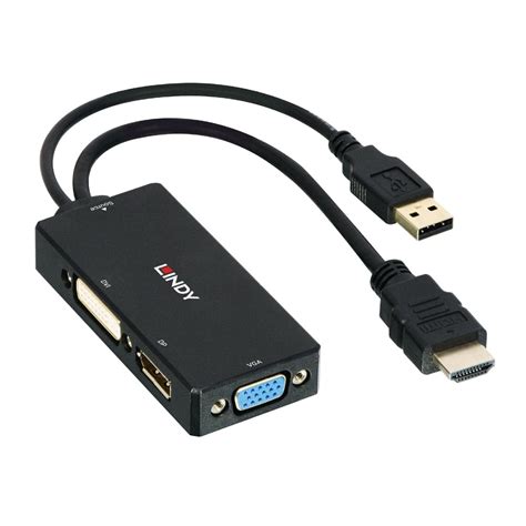 Hdmi To Displayport Dvi Vga Converter From Lindy Uk