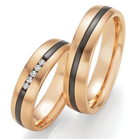 Eheringe Shop Hochzeitsringe Black Rotgold