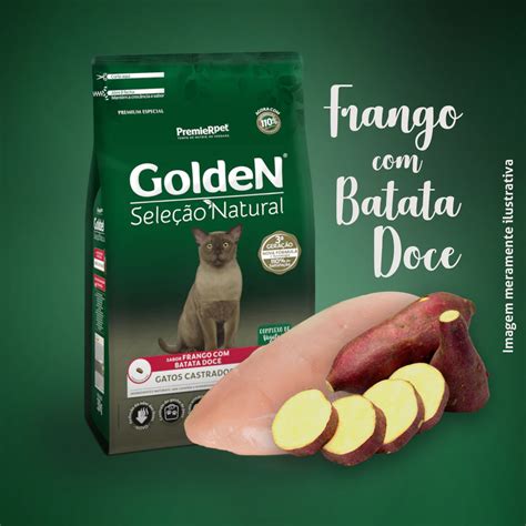 Ração Golden Seleção Natural para Gatos Castrados Sabor Frango