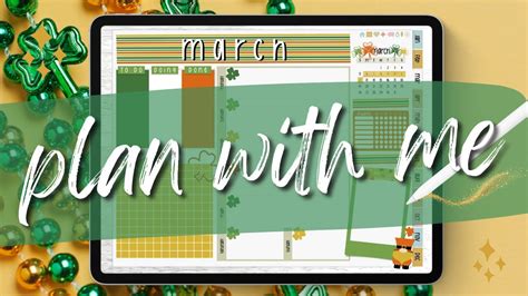 March Plan With Me Weekly Spread Digital Planning For St Paddy S Day