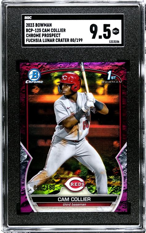 2023 1st Bowman Chrome Fuchsia Refractor BCP 125 Cam Collier 80 199