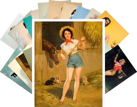 Cartolina Set 24pcs Pinup Girls By Ted Kuck E Walt Otto Vintage Pin Up