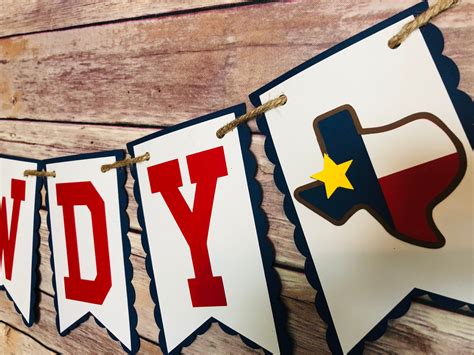 Howdy Banner Texas Banner Texas Decor Rustic Banner Texas Etsy