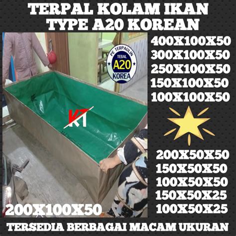 Jual Terpal Kolam Ikan Ukuran X X Type A Korea Original