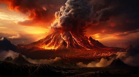 Premium AI Image | Eruption of volcanic Kilimanjaro