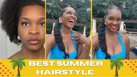 Natural Hair Jumbo Braid No Pins Easy And Quick Style For