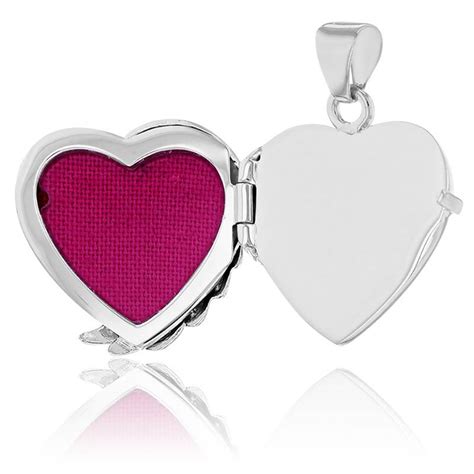 Pendentif Porte Photo Coeur Aile D Ange En Argent Artemis Ocarat