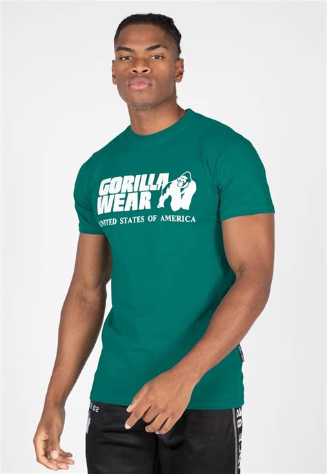 Classic T Shirt Teal Green Gorilla Wear