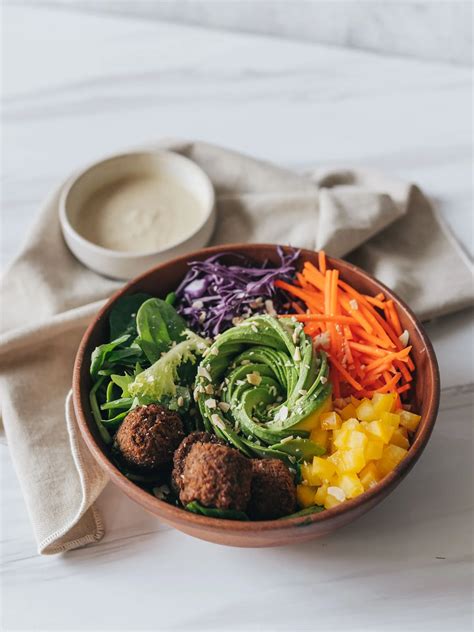 Rainbow Falafel Salad Bowl Chloe Ting Recipes