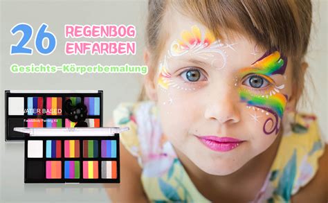 LOPHE Kinderschminke 10 Farben Gesichtsfarbe Kinderschminke Set