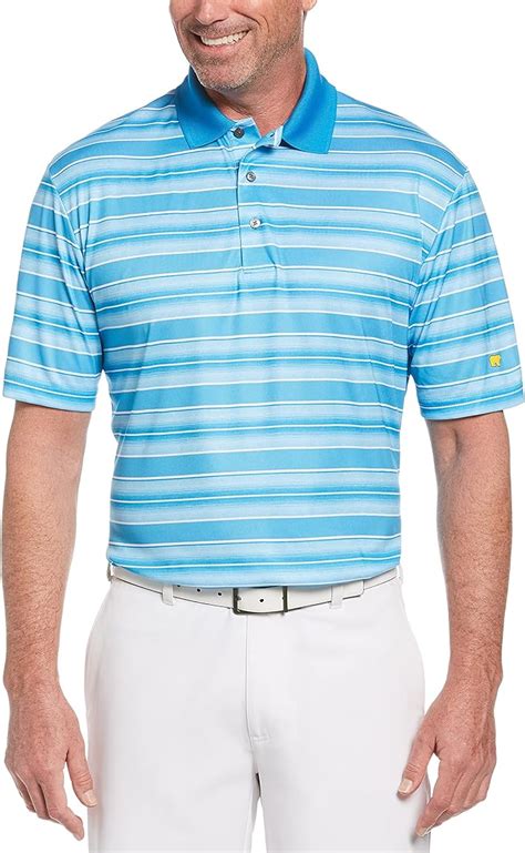 Jack Nicklaus Mens Short Sleeve 3 Color Stripe Polo Shirt Golf Blue Danube 3xl Uk