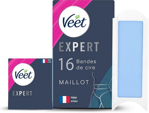 Veet Expert Bandes De Cire Froide Maillot Peaux Sensibles