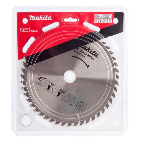 Toolstop Makita D 03931 Circular Saw Blade For Wood 235mm X 30mm X 48t