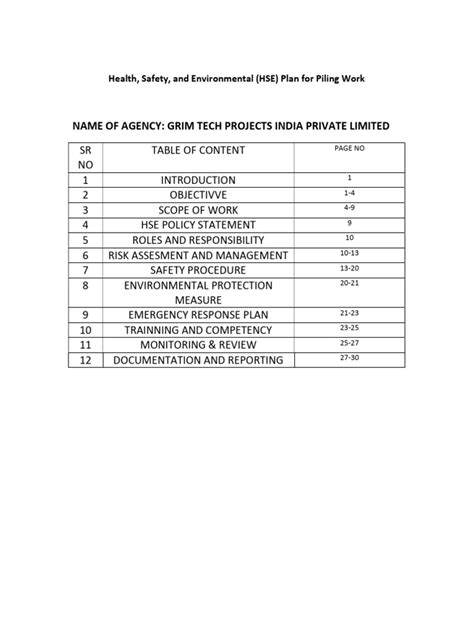 Hse Plan Download Free Pdf Deep Foundation Emergency