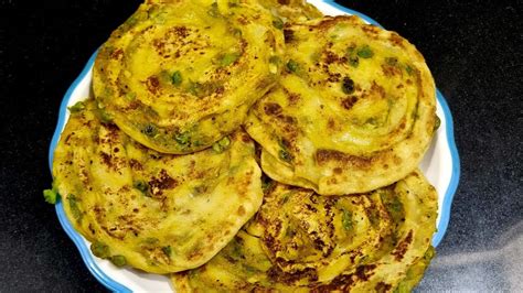 Tasty Matar Aloo Ka Lachaa Paratha स्वादिष्ट मटर आलू का लच्छा पराठा Easyrecipe Indianfood