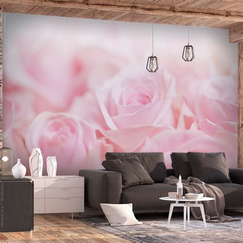 Vlies Fototapete Blumen Rose Abstrakt Rosa Tapete Wandbild Xxl