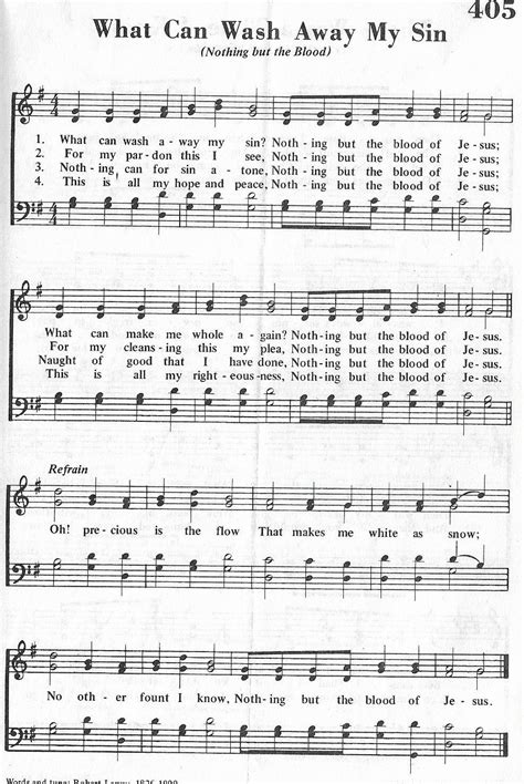 What Can Wash Away My Sin Hymn Satb Christian Song Lyrics Hymns