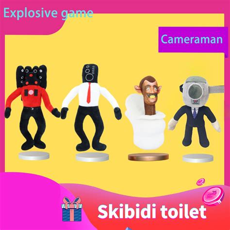 Skibidi Toilet Plush Soft Toy Cameraman Tv Man Skibidi Dop Dop Yes Yes