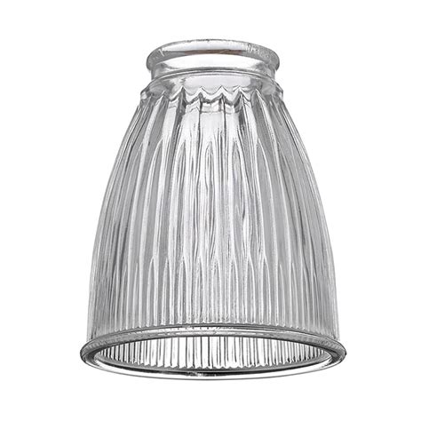 Sea Gull Lighting 5 In H 4 25 In W Clear Ribbed Glass Bell Ceiling Fan Light Shade At