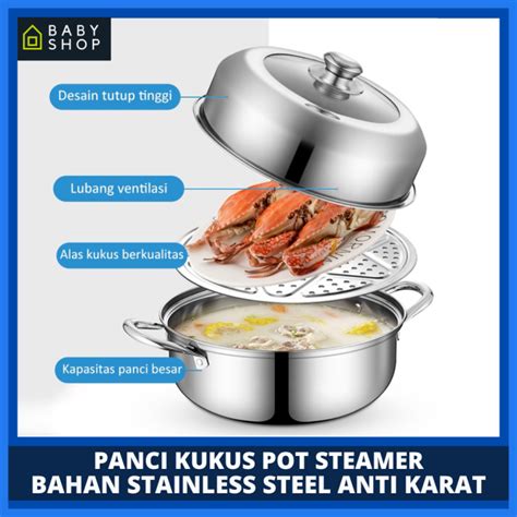 TERMURAH Panci Kukus Stainless Steel Panci Streamer Stainless Steel