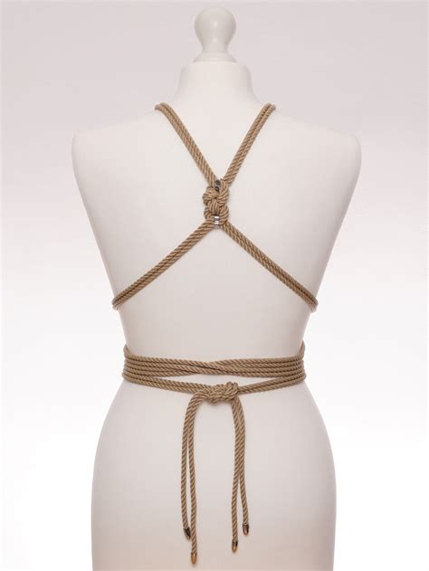 Self Tie Shibari Rope Bondage Torso Harness In Beige Etsy Uk