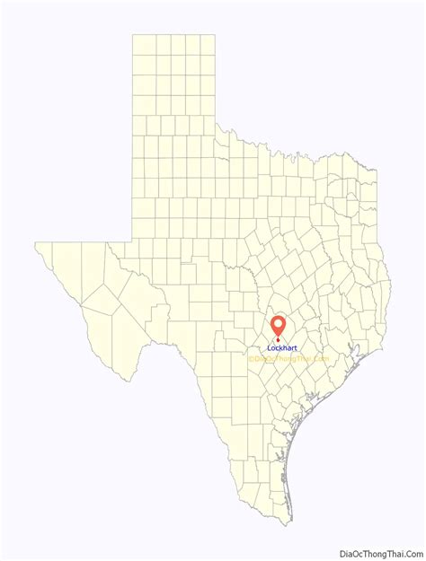 Map of Lockhart city, Texas - Thong Thai Real